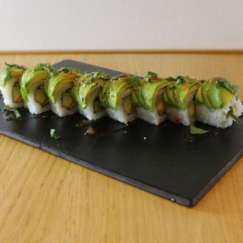 Dragon vert végé concombre fromage frais avocat