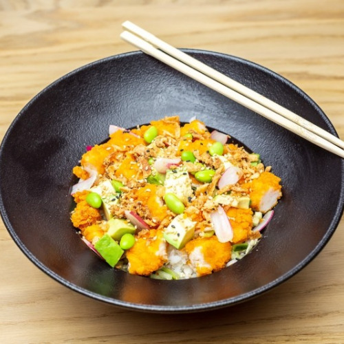 Salade repas poulet frit